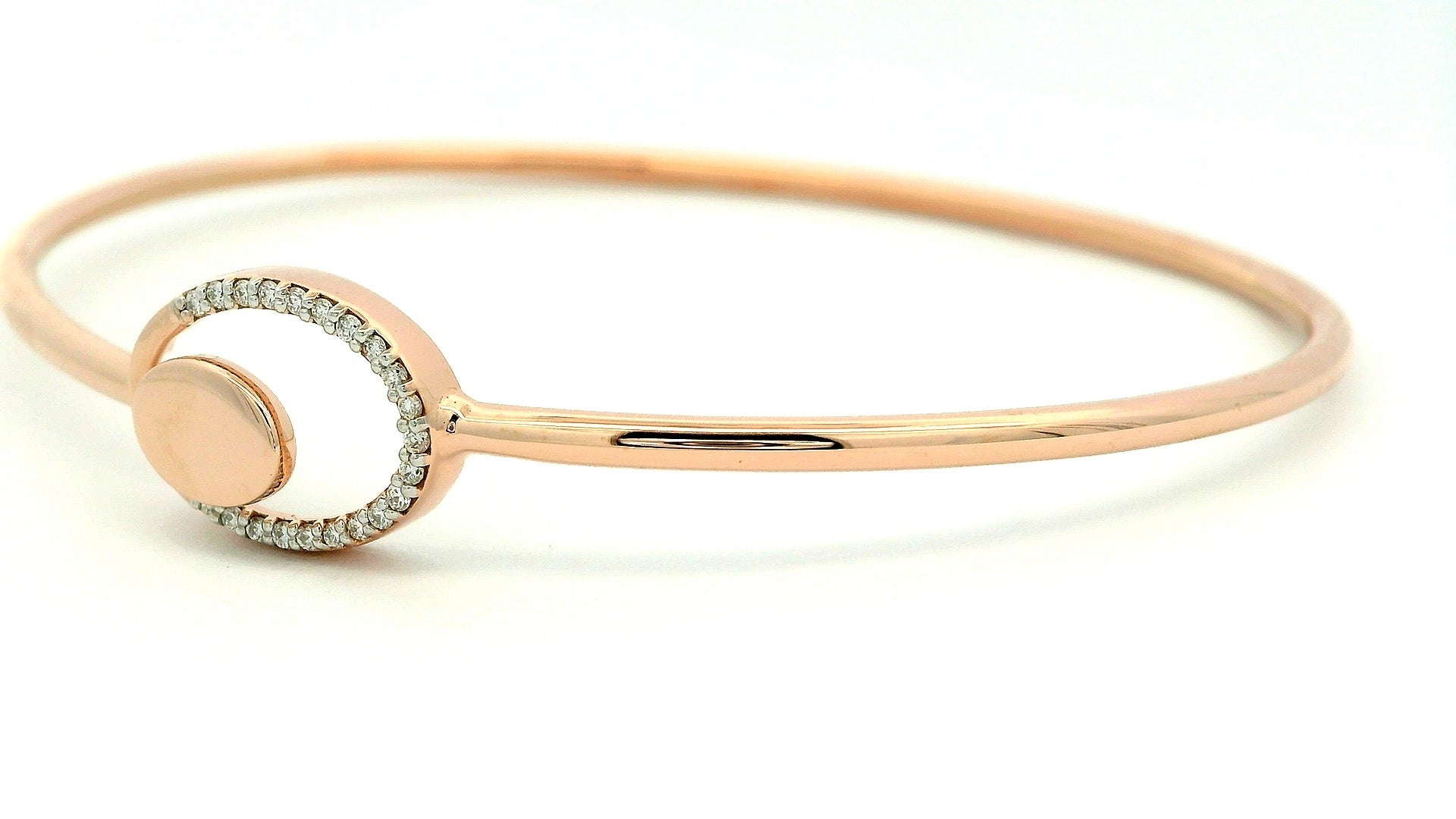 Polished Petal Halo Bangle - PBD6