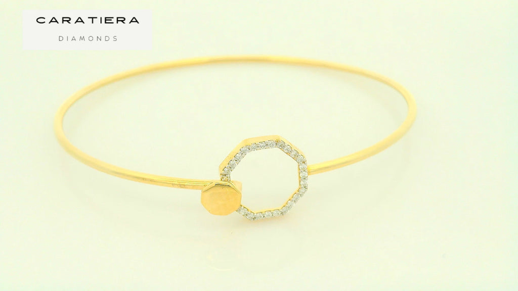 Golden Heart Prism  Bangle  - PBD12