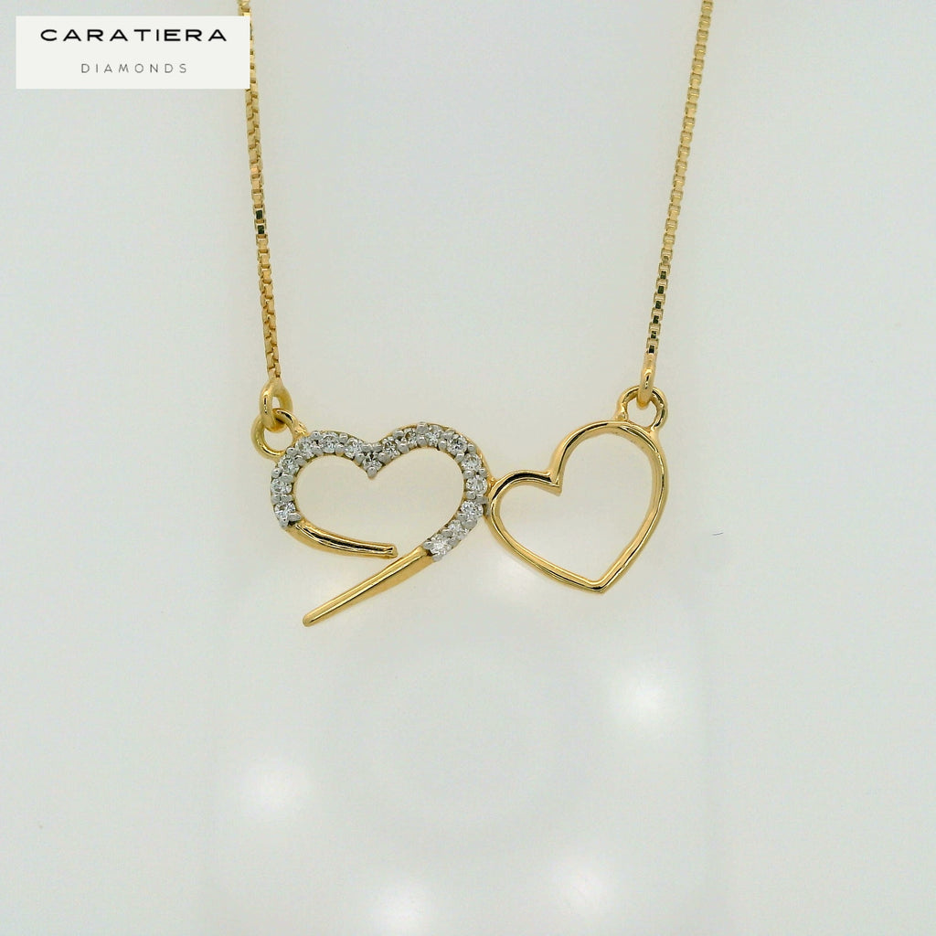 Astra Heart Duo Necklace  -  PDH189