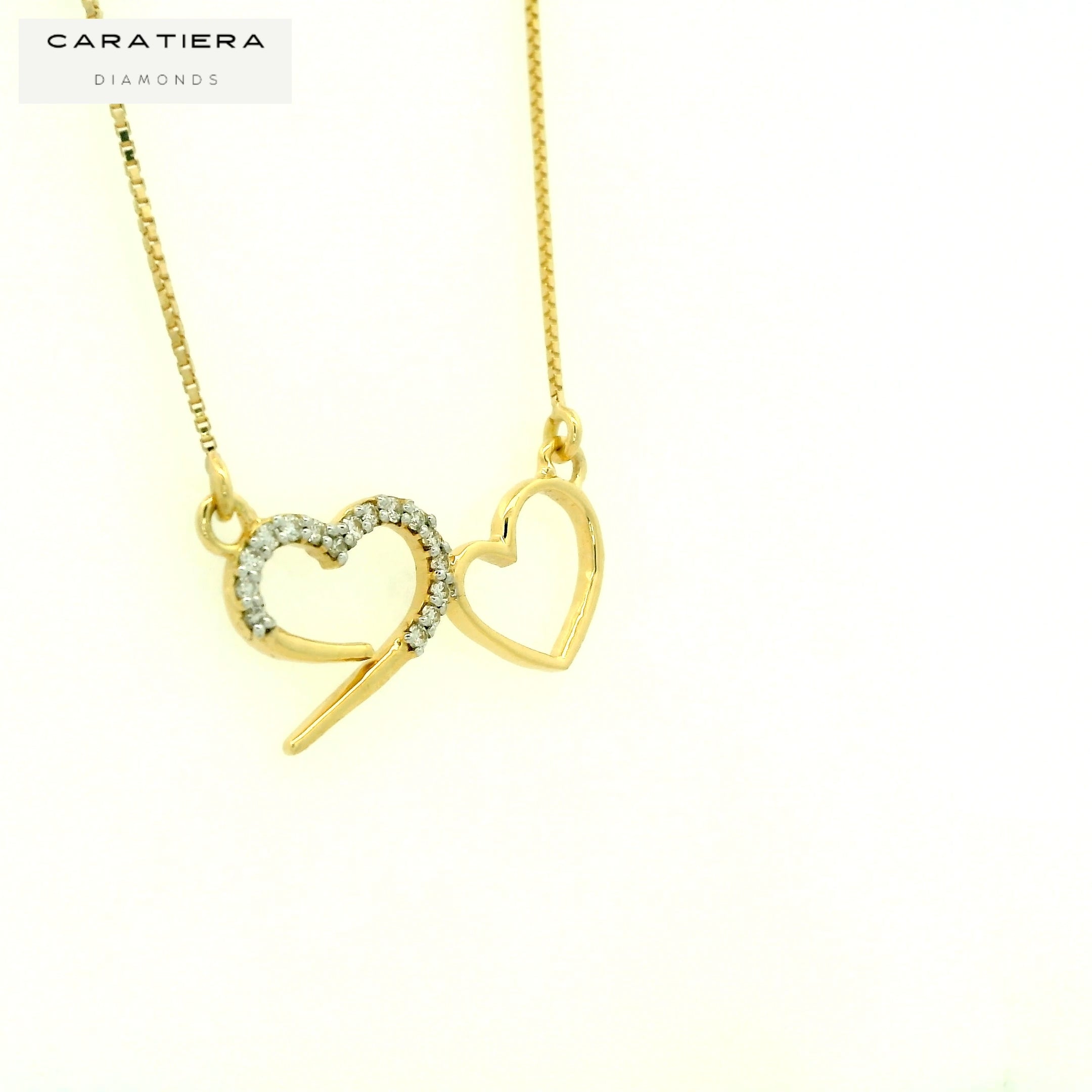 Astra Heart Duo Necklace  -  PDH189