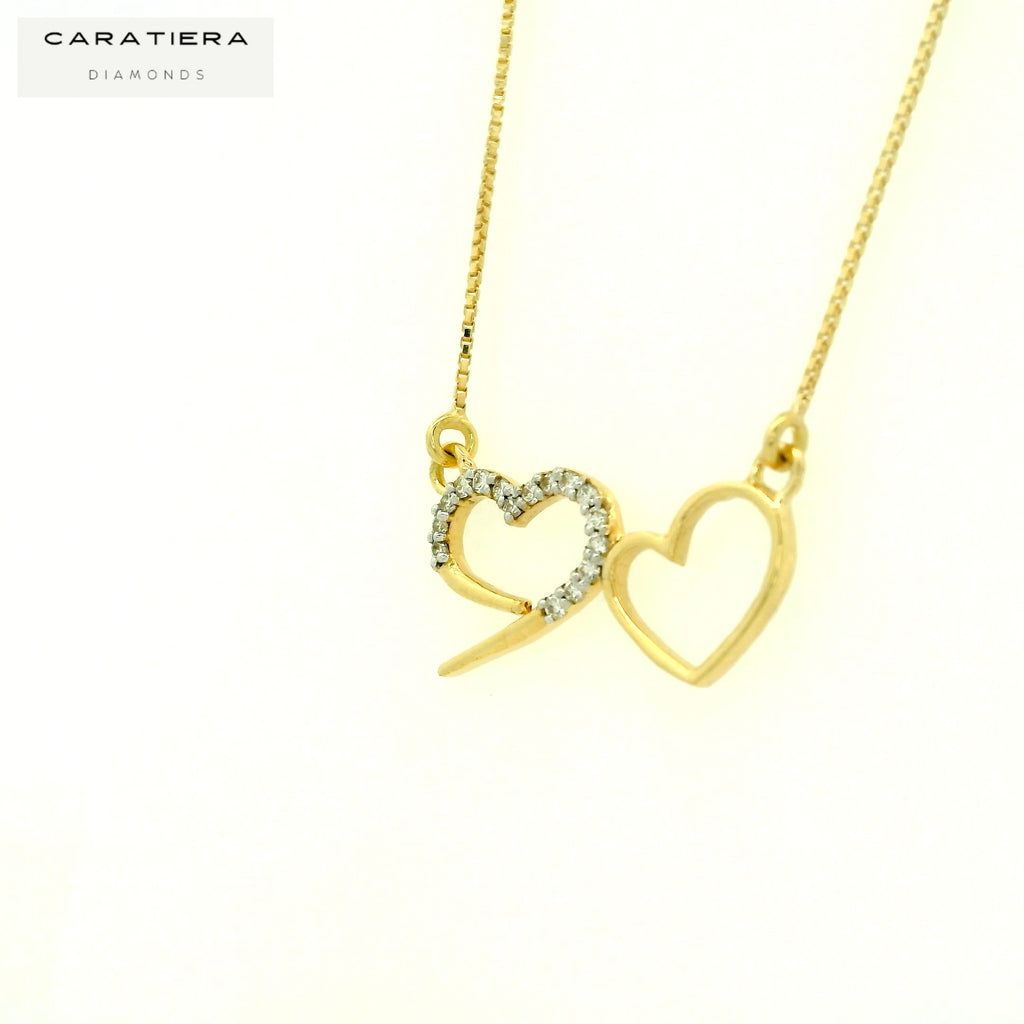 Astra Heart Duo Necklace  -  PDH189