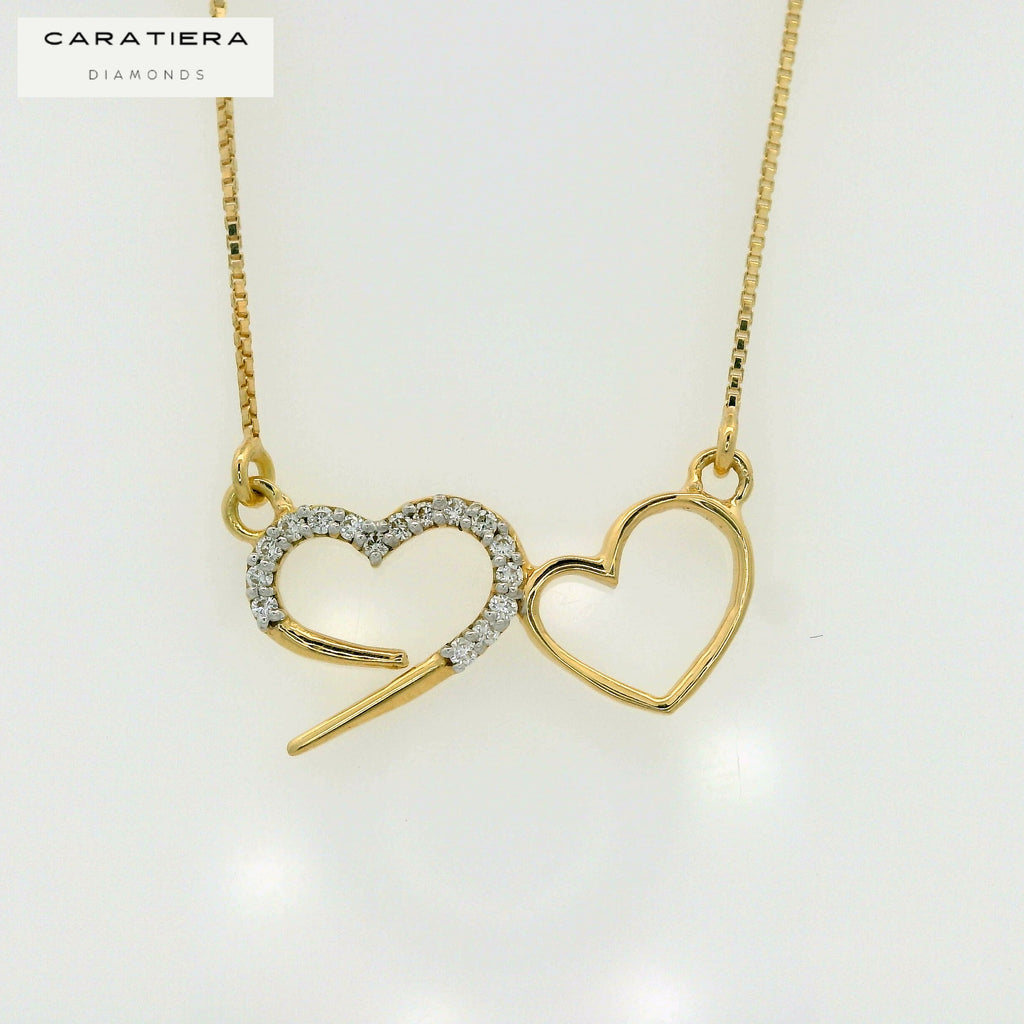 Astra Heart Duo Necklace  -  PDH189