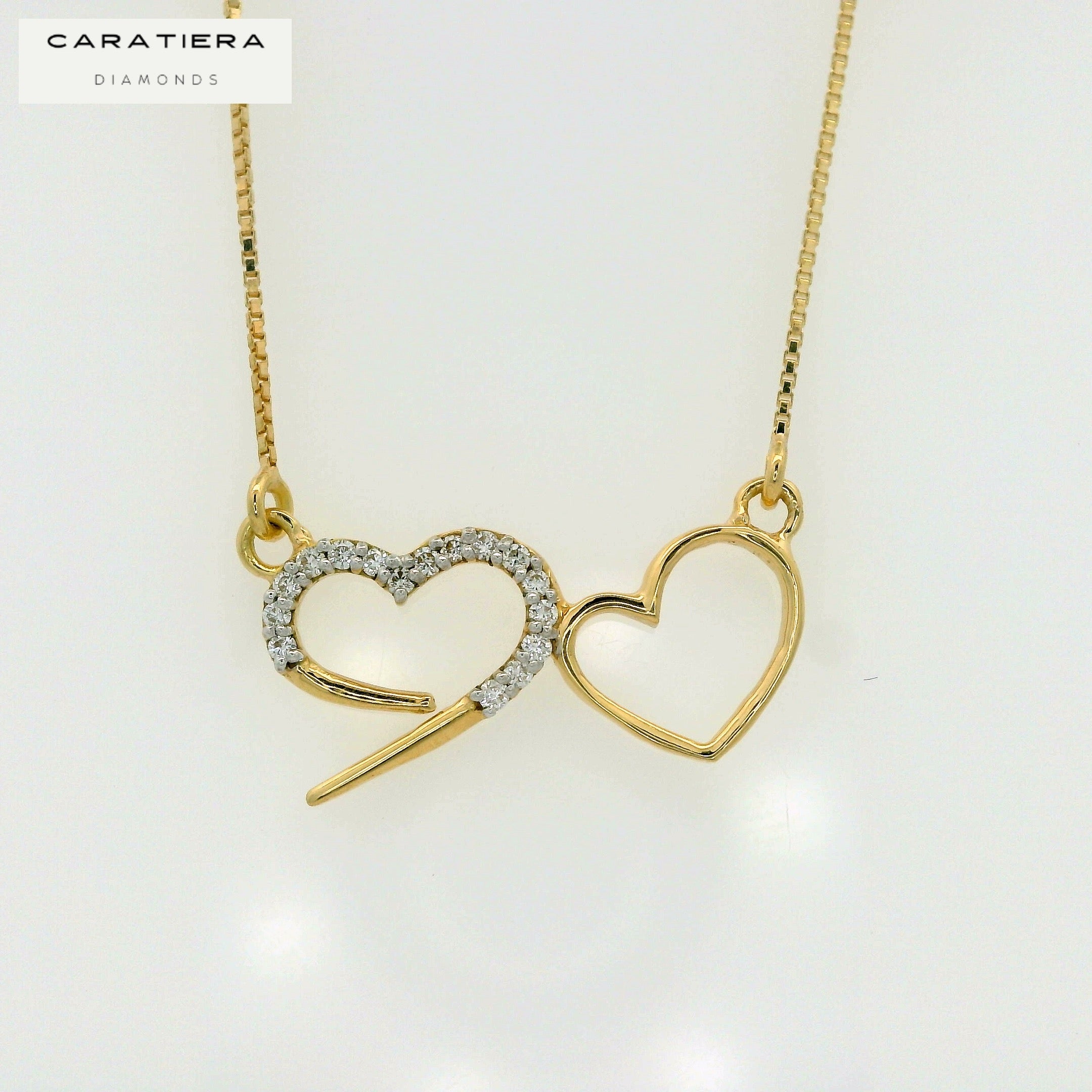 Astra Heart Duo Necklace  -  PDH189