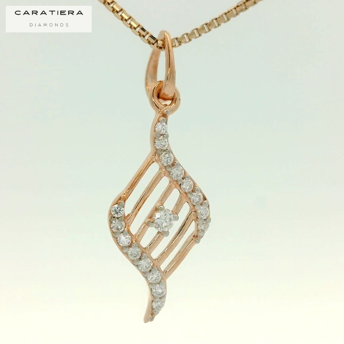 Grace Spiral Diamond Pendant  -PND20