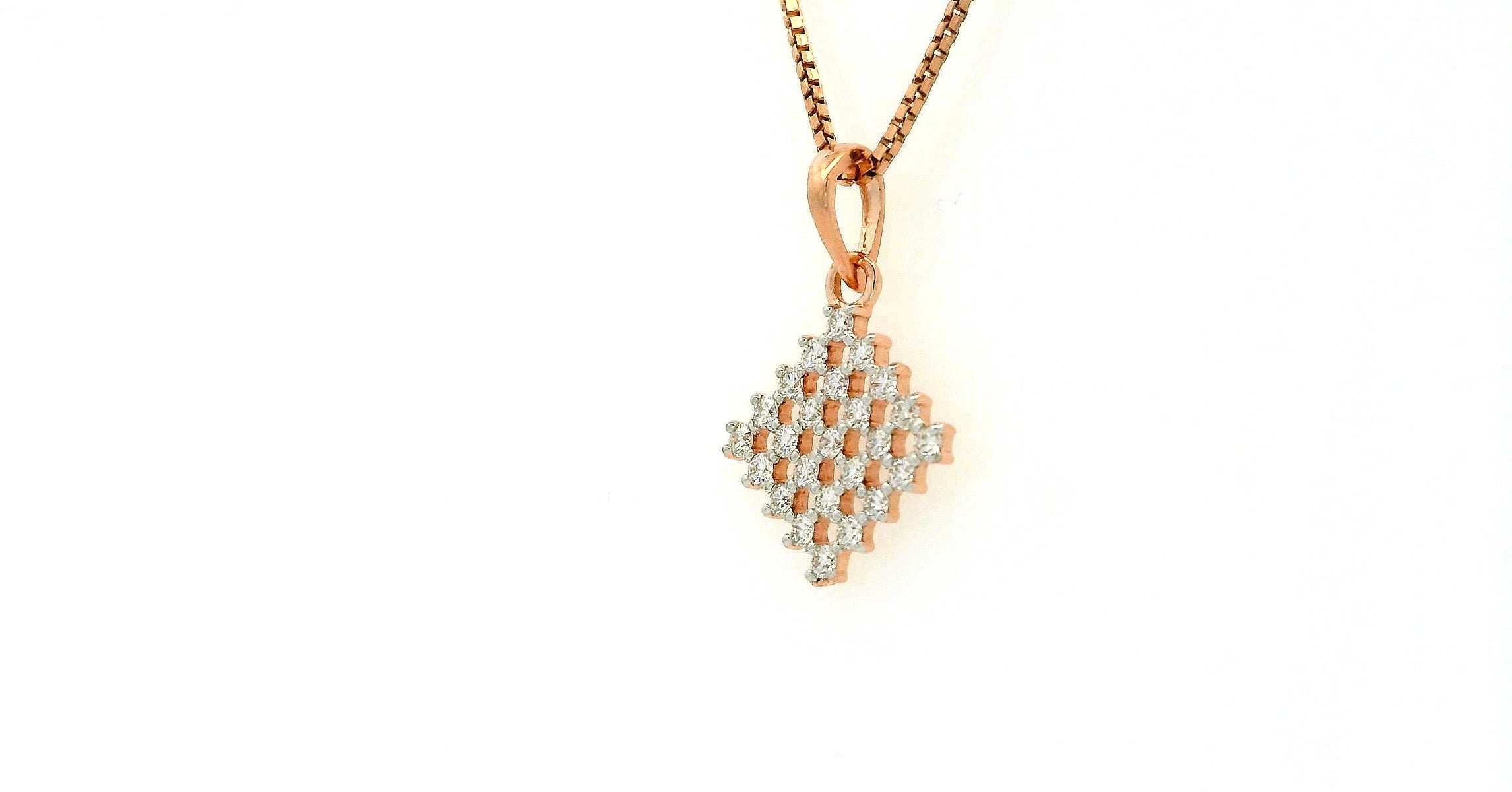 Geometric Glow Diamond Pendant   - PND221