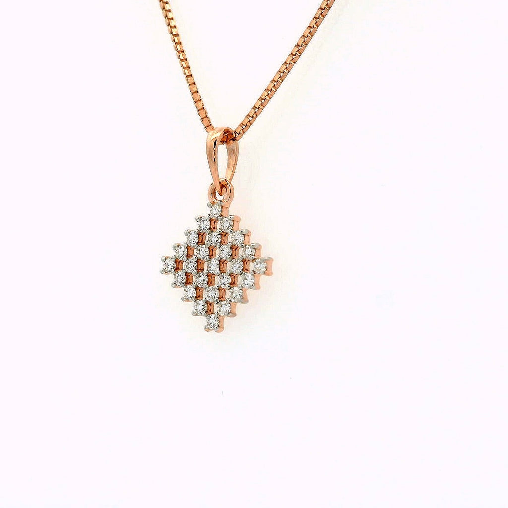 Geometric Glow Diamond Pendant   - PND221