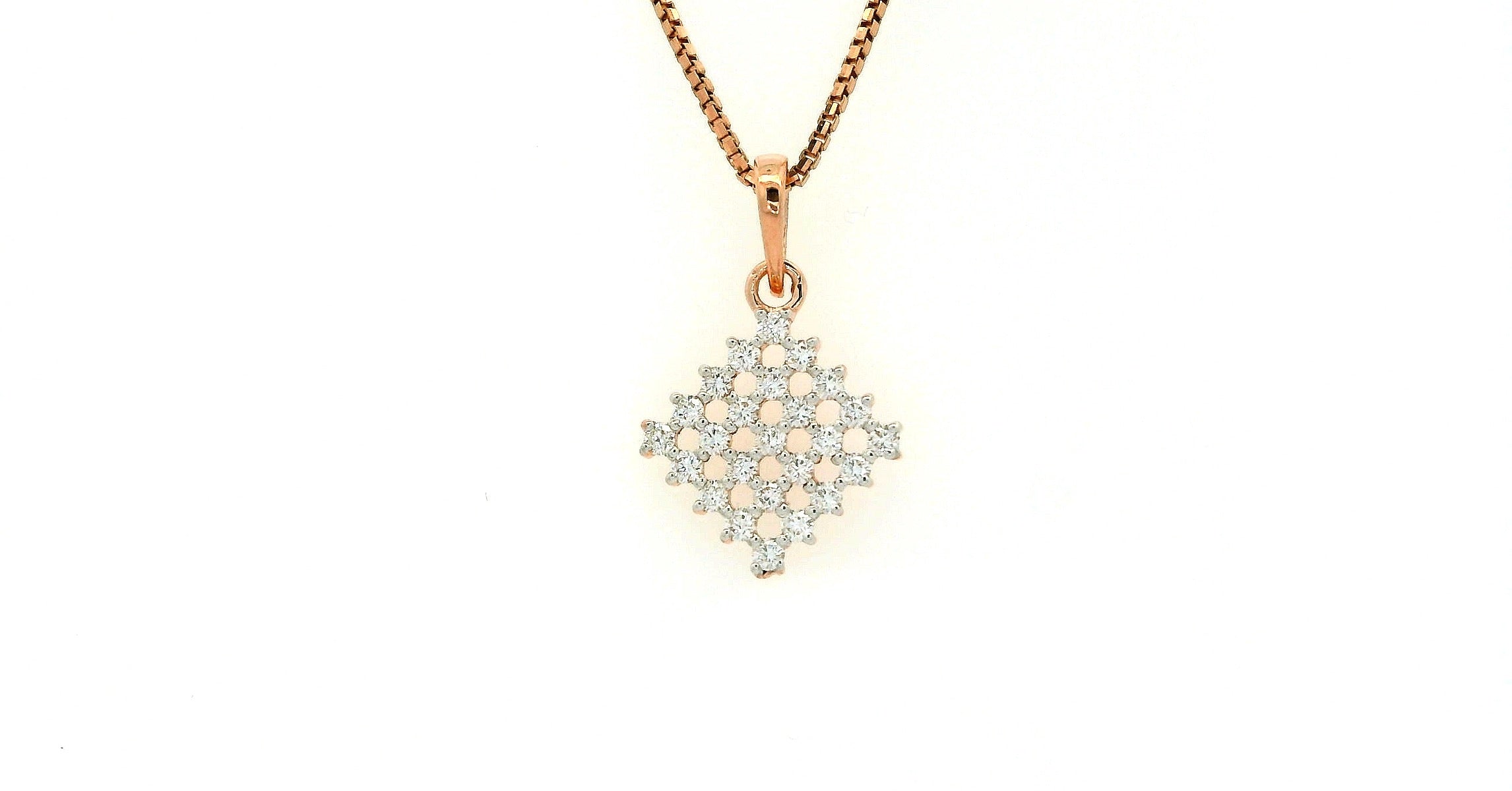 Geometric Glow Diamond Pendant   - PND221