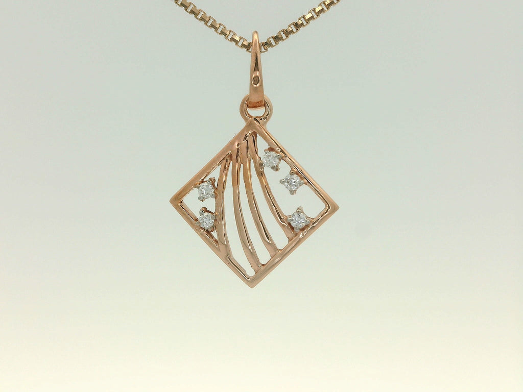 Celestial Square Diamond Drop PENDANT  -PNDS259