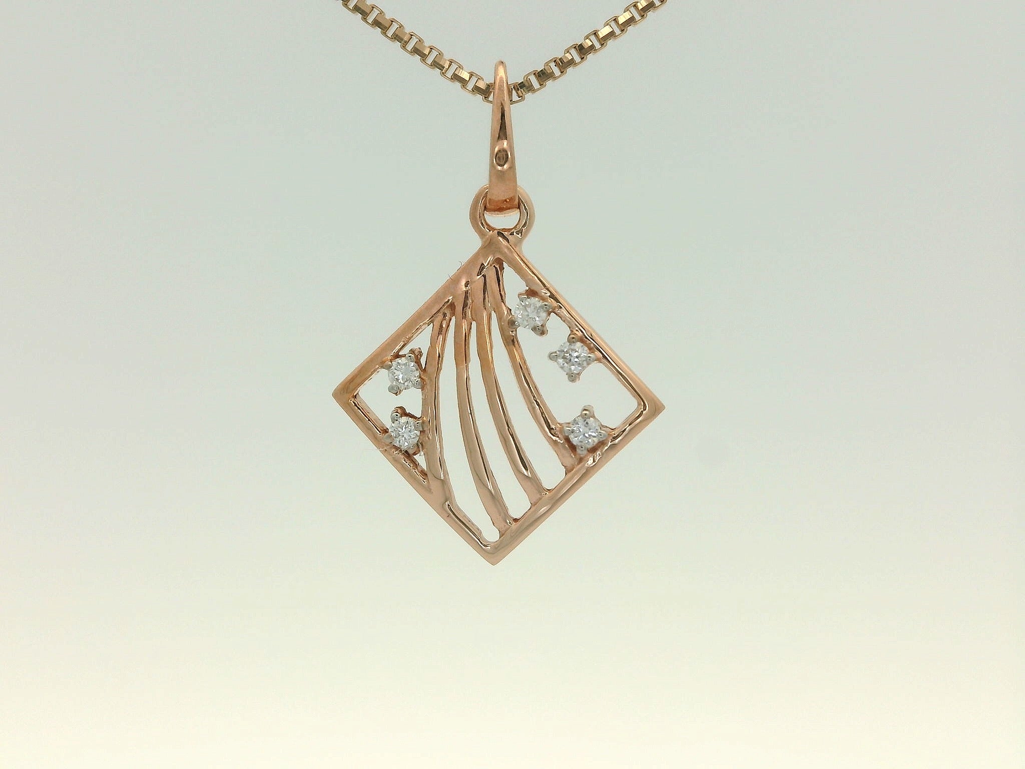 Celestial Square Diamond Drop PENDANT  -PNDS259