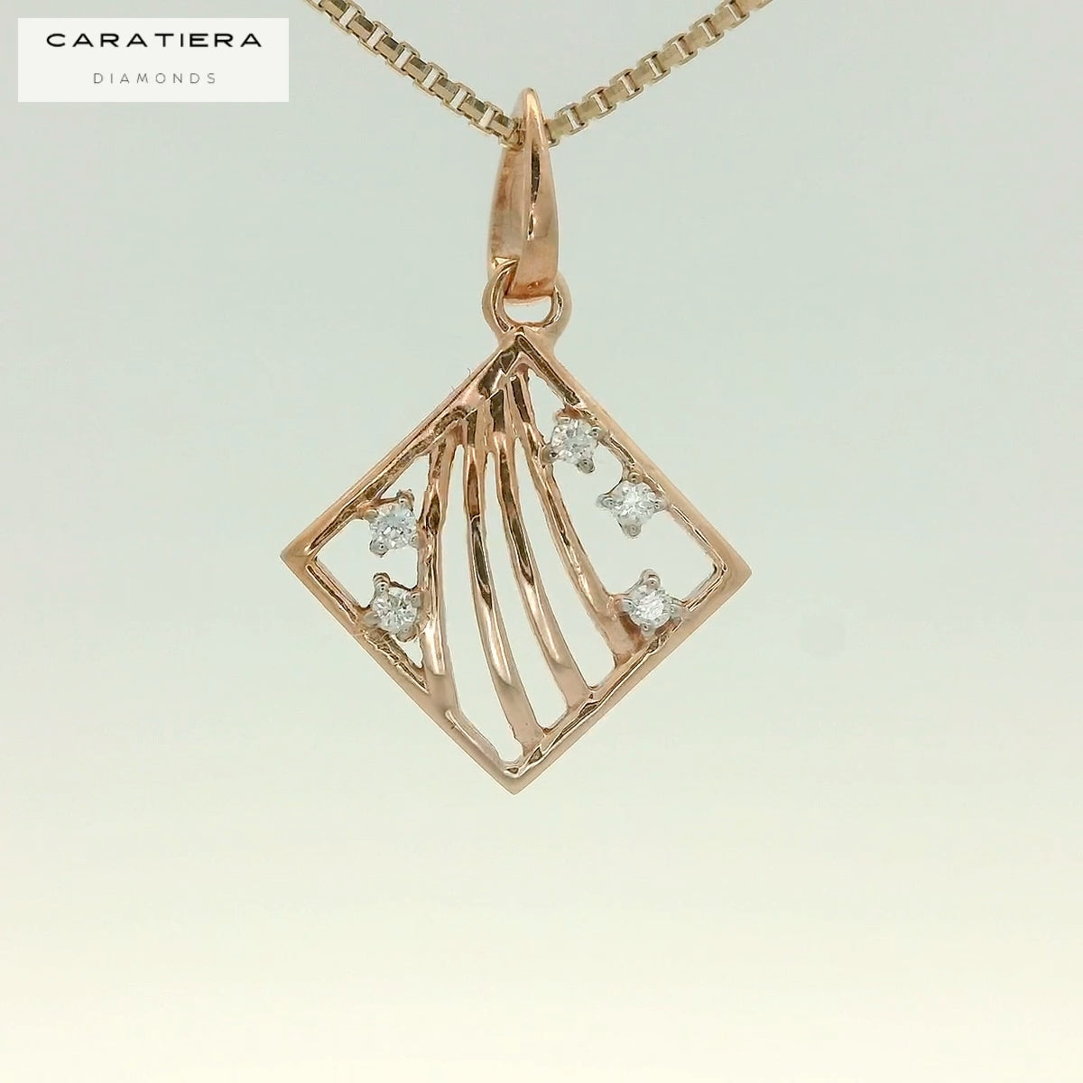 Celestial Square Diamond Drop PENDANT  -PNDS259
