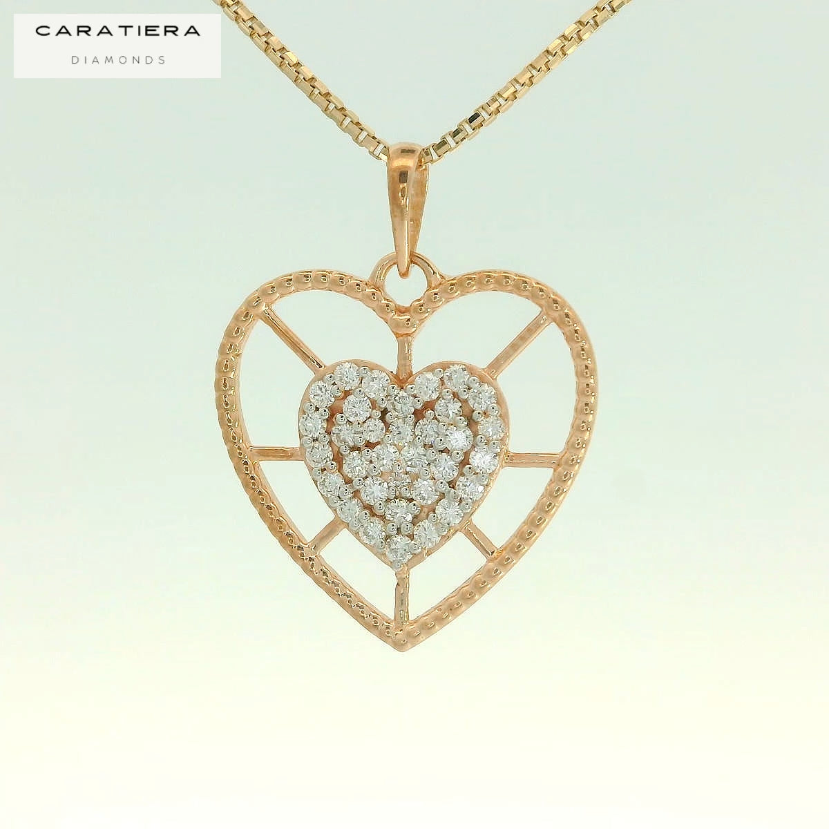 Radiant Core Heart Pendant   -PND44