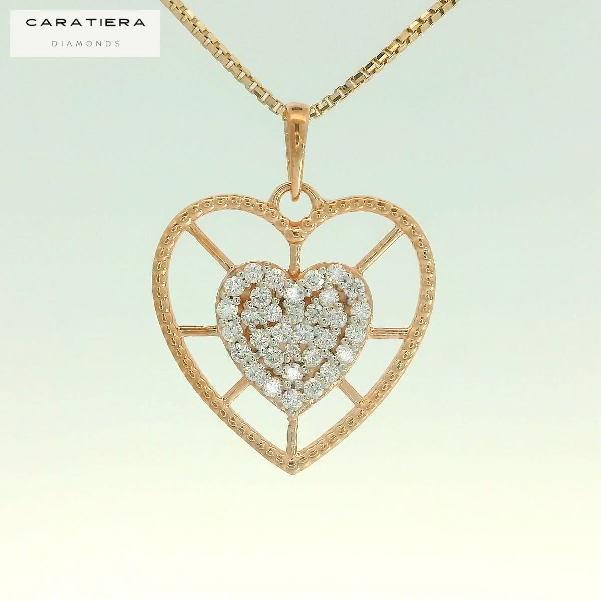 Radiant Core Heart Pendant   -PND44