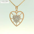 Radiant Core Heart Pendant   -PND44