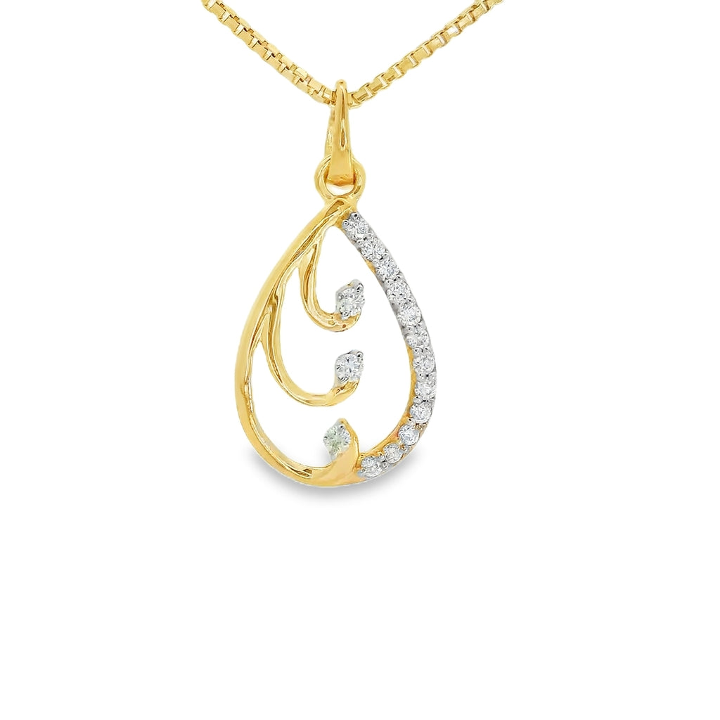 Sparkling Aura Drop Pendant  -PND83