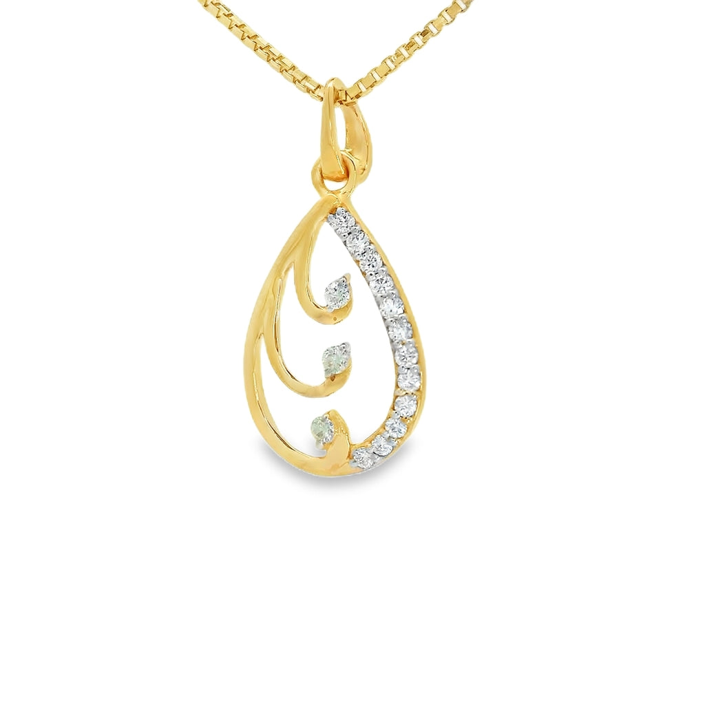 Sparkling Aura Drop Pendant  -PND83