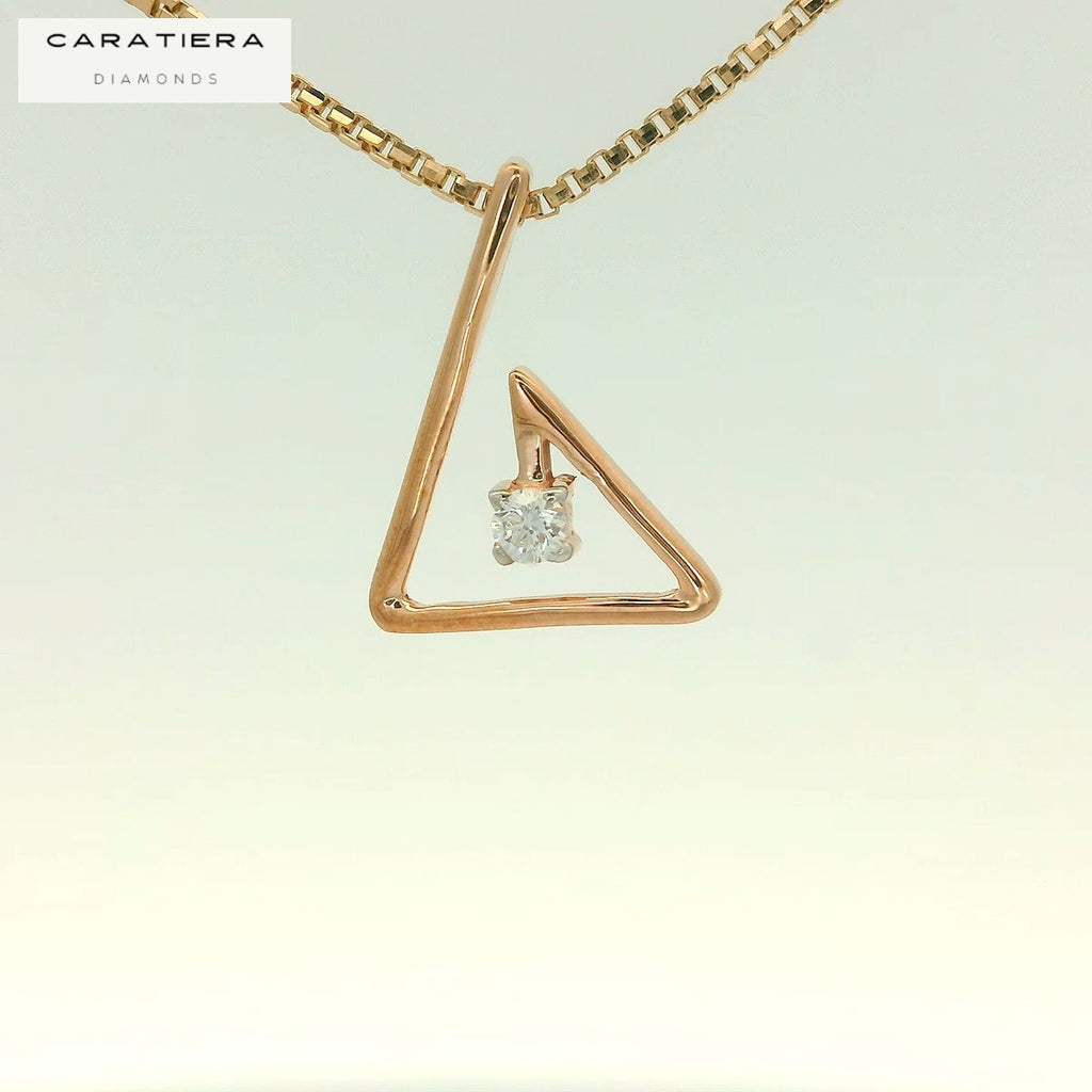 Geometric Solitaire Peak Pendant   -PND126