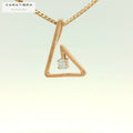 Geometric Solitaire Peak Pendant   -PND126