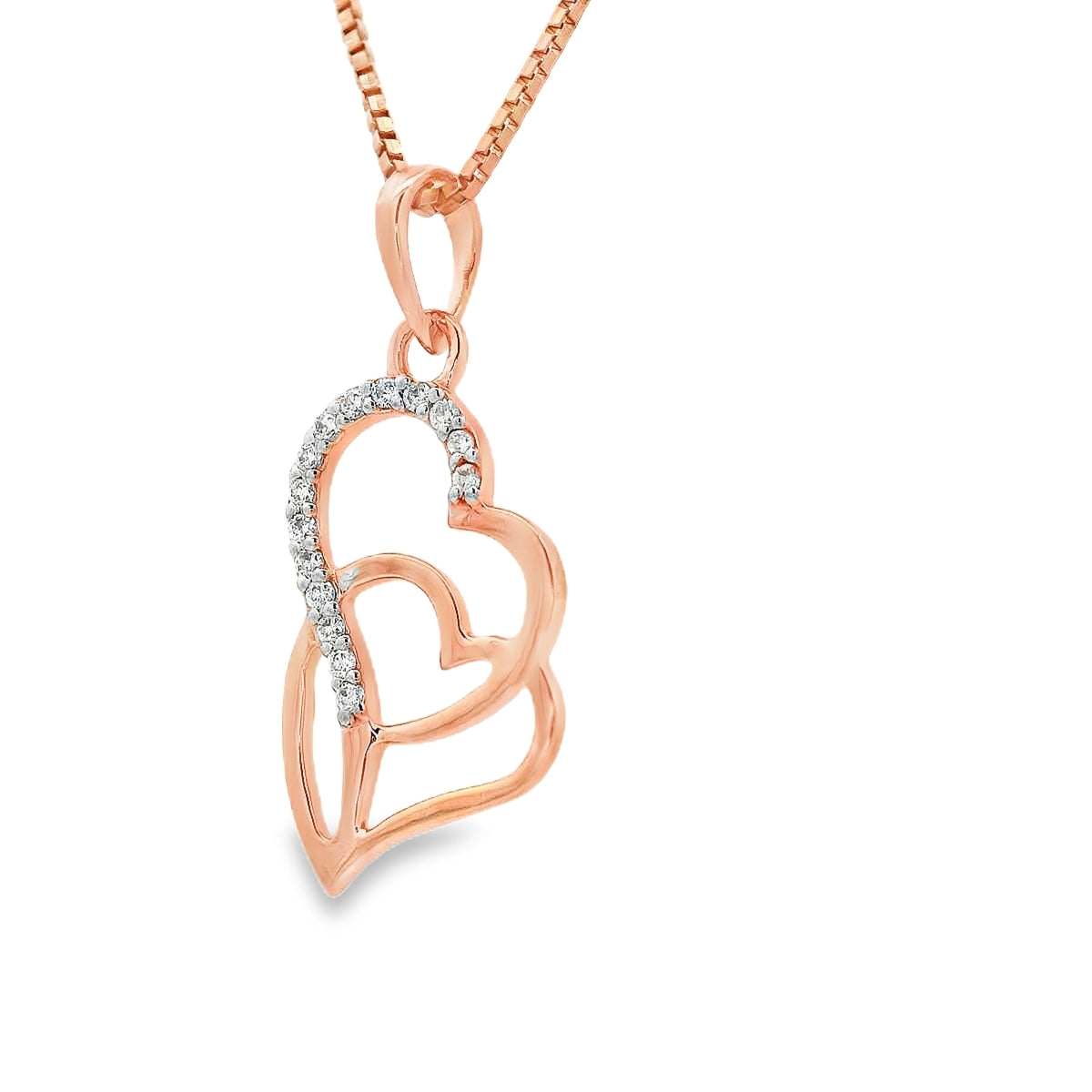 The Twin Soul Hearts Pendant  -PND318