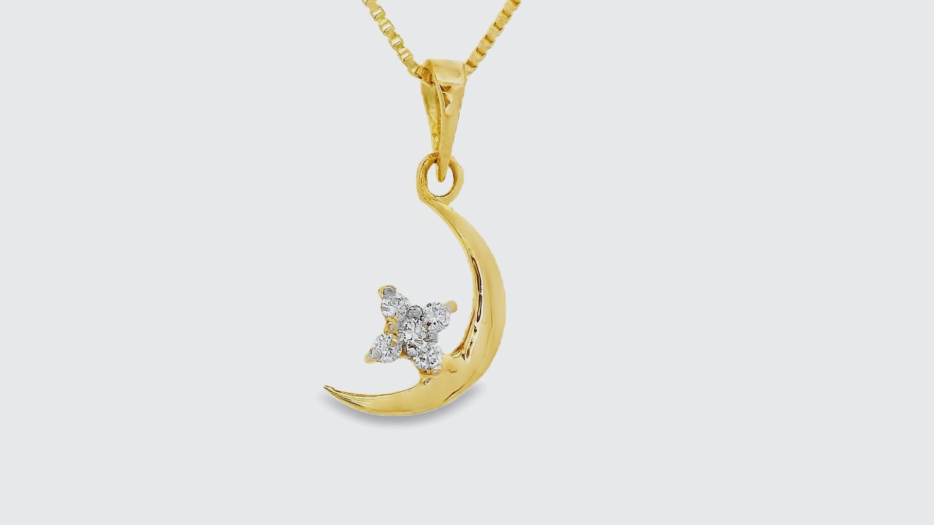 Midnight Crescent Bloom  Pendant   -PND820