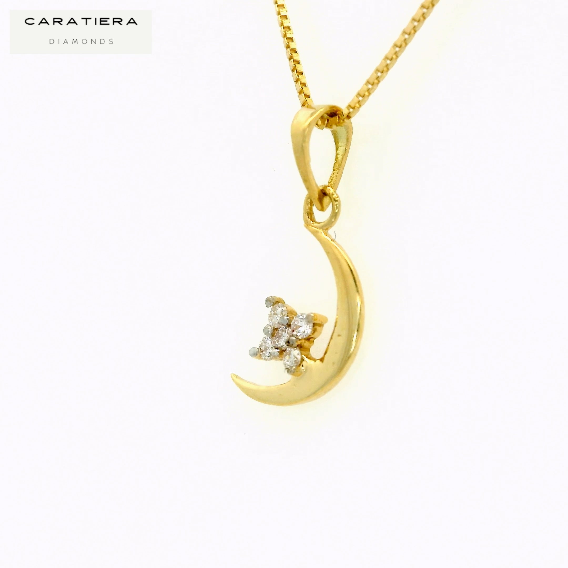 Midnight Crescent Bloom  Pendant   -PND820