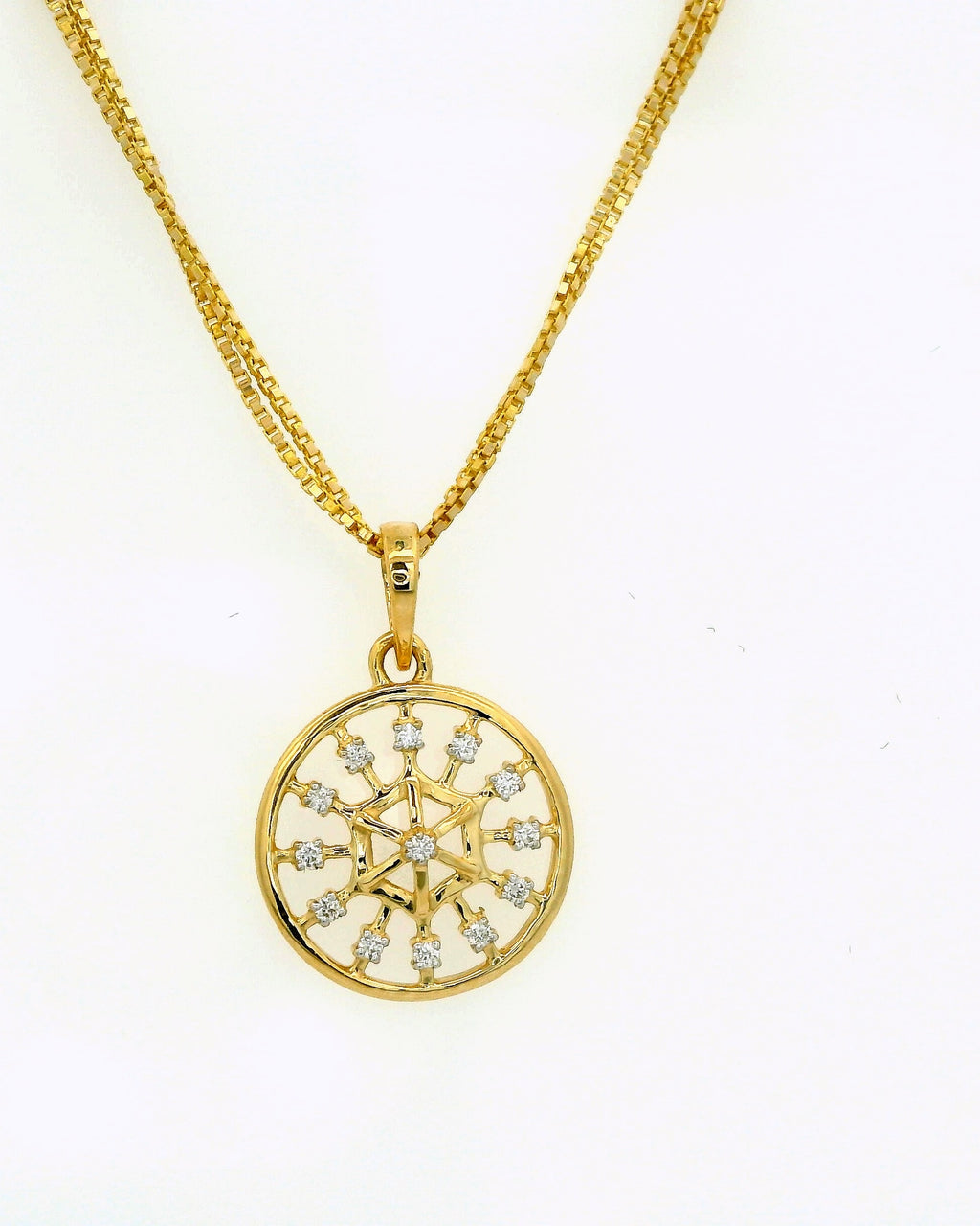 Astra Wheel Diamond Pendant  -PND98
