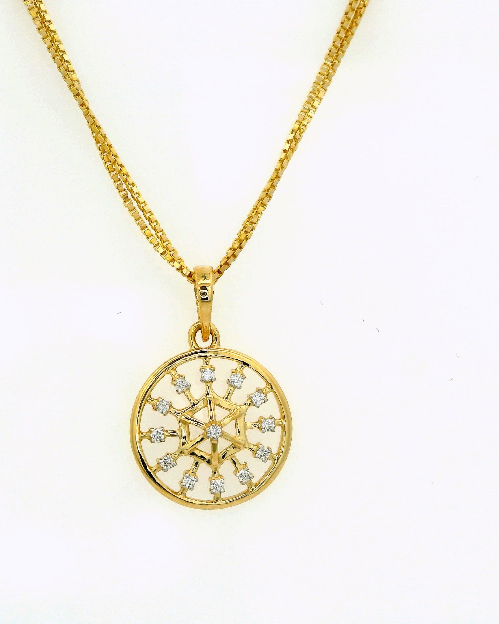 Astra Wheel Diamond Pendant  -PND98