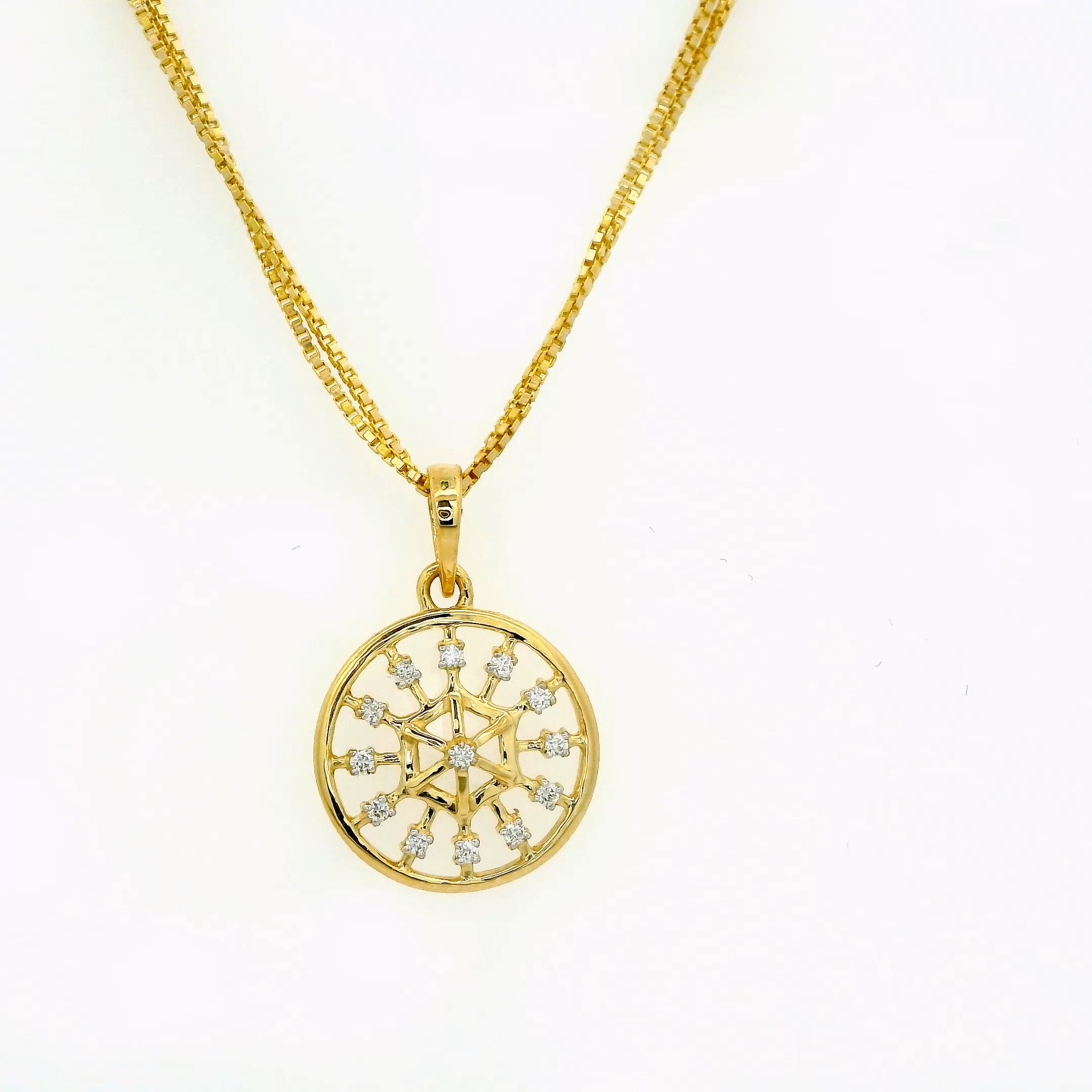 Astra Wheel Diamond Pendant  -PND98