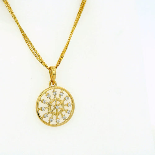 Astra Wheel Diamond Pendant  -PND98