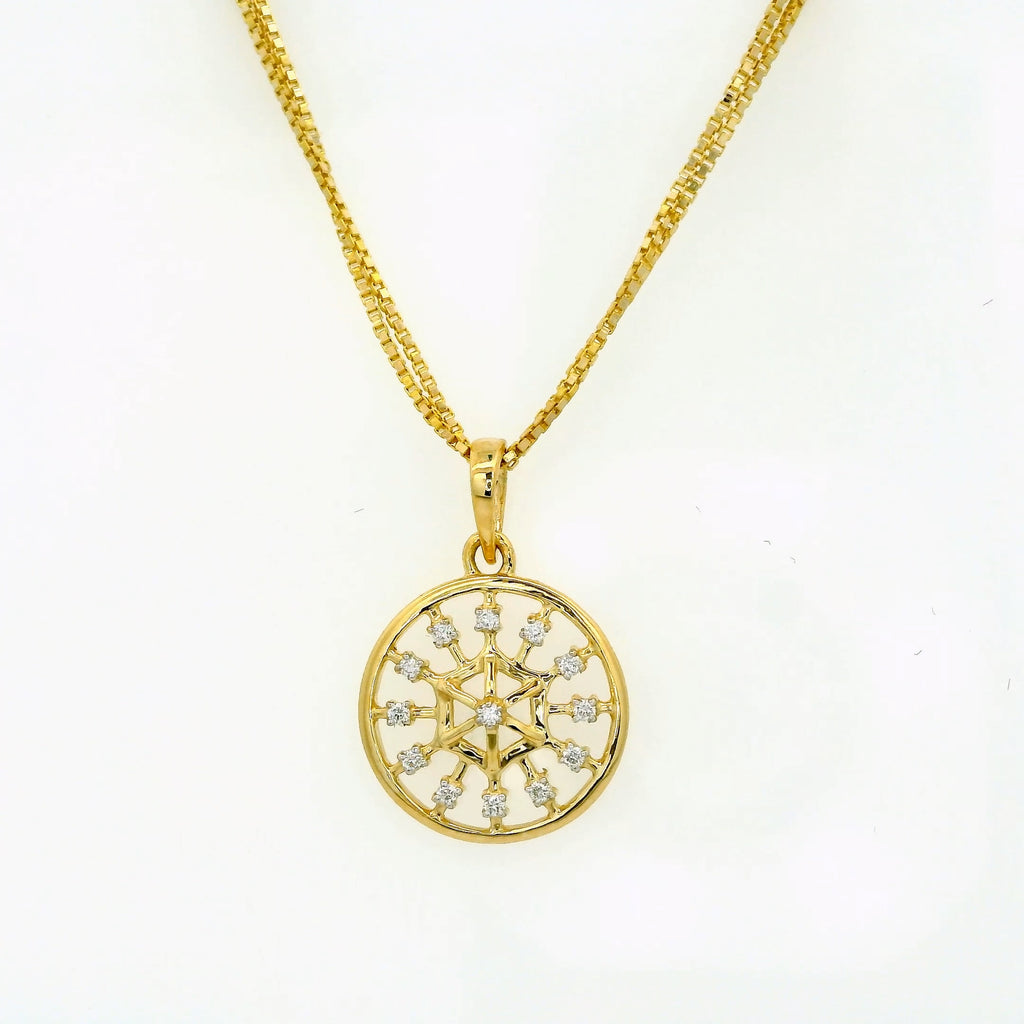 Astra Wheel Diamond Pendant  -PND98