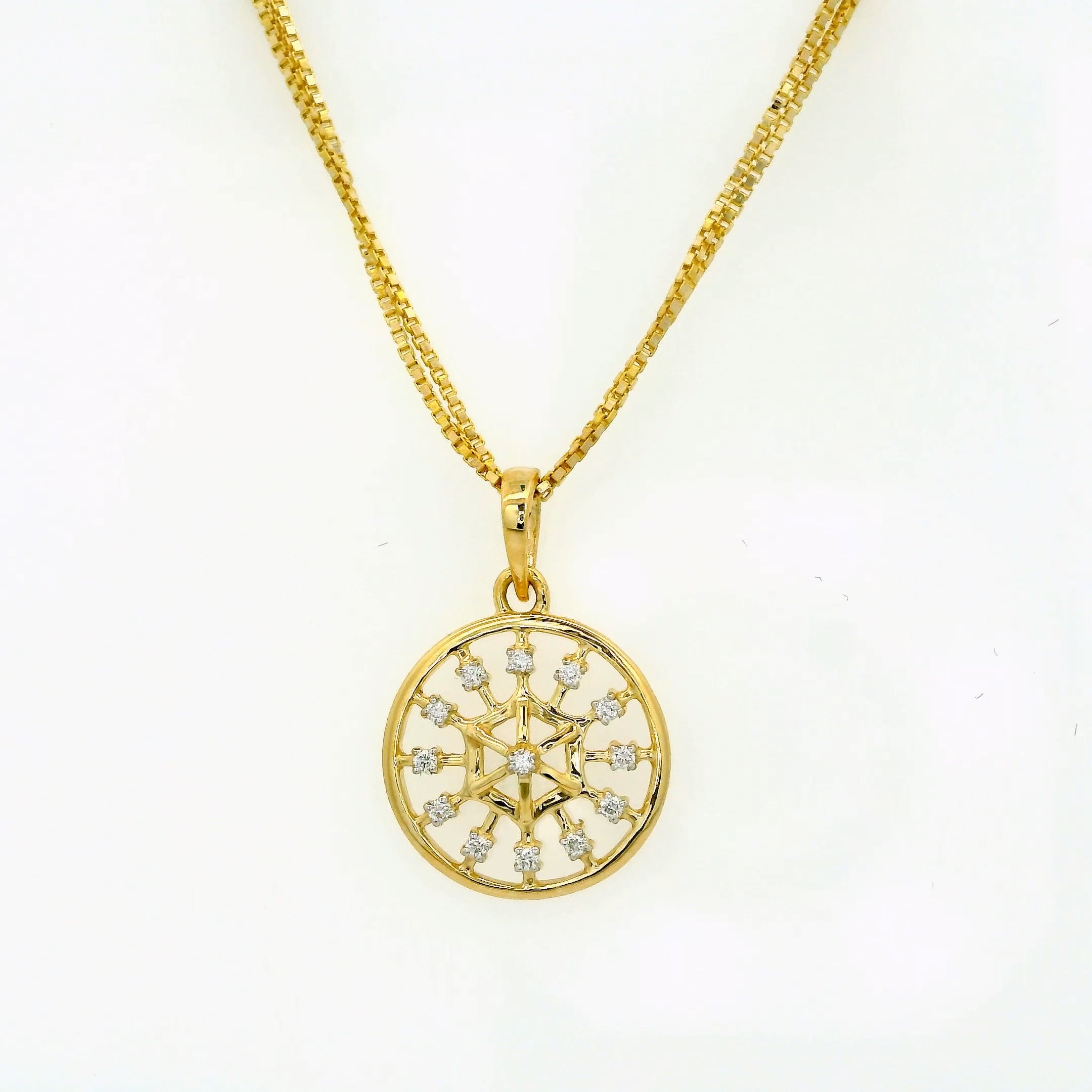 Astra Wheel Diamond Pendant  -PND98