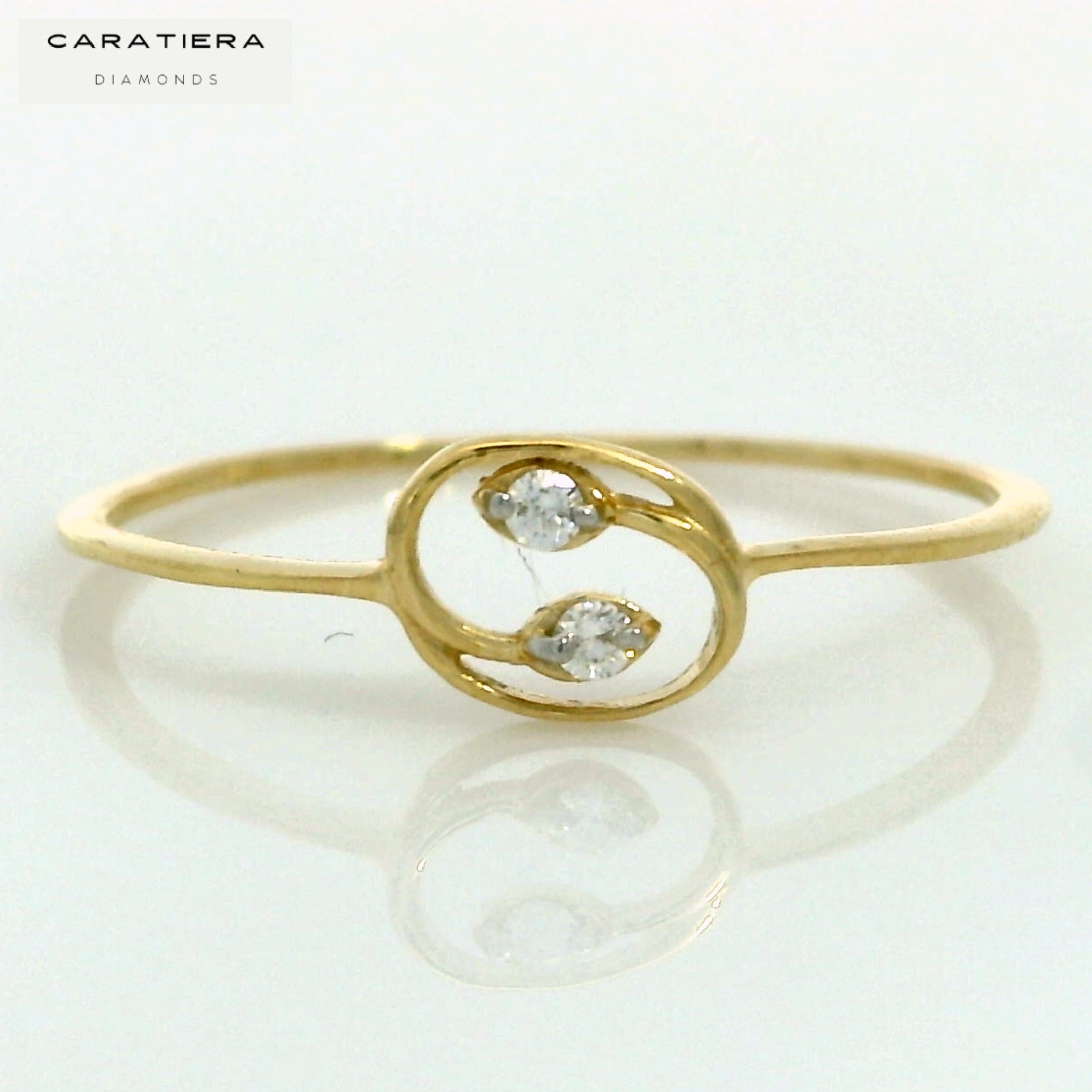 The Ethereal Duo Diamond Ring   -RGD1054