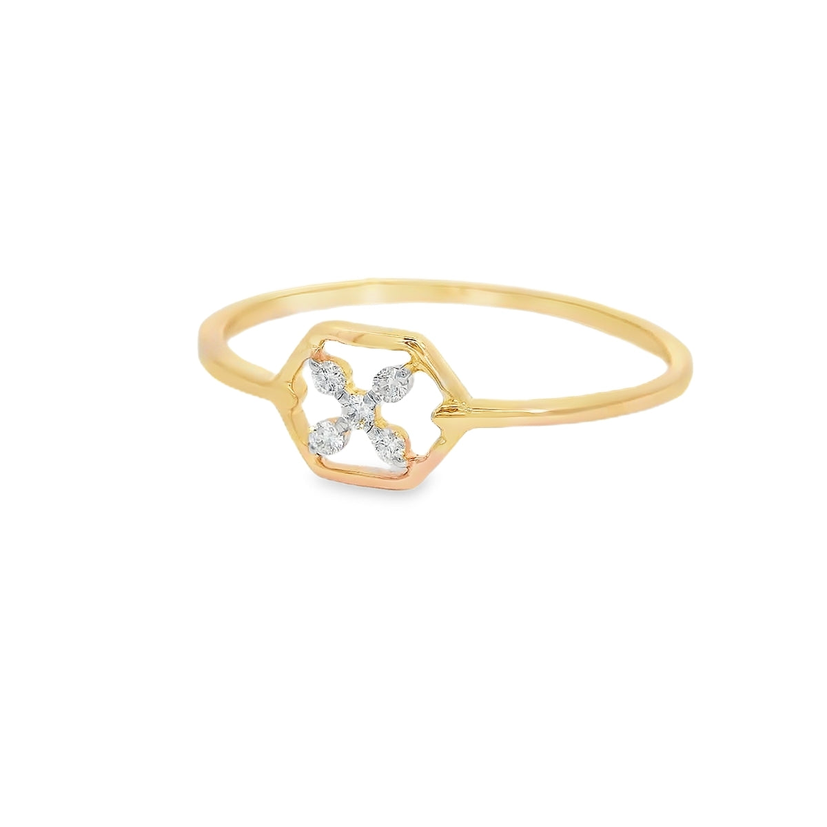 The Serenity Cross-Hex Mosaic Ring  -  RGD179