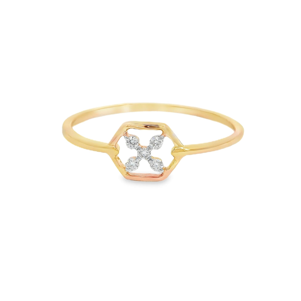 The Serenity Cross-Hex Mosaic Ring  -  RGD179