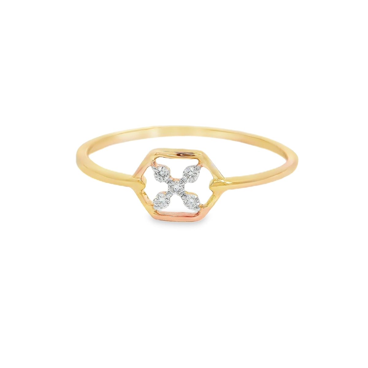 The Serenity Cross-Hex Mosaic Ring  -  RGD179