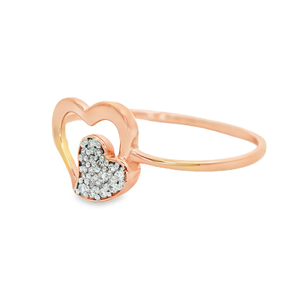 The Luminous Twin Heart Ring  -RGD358