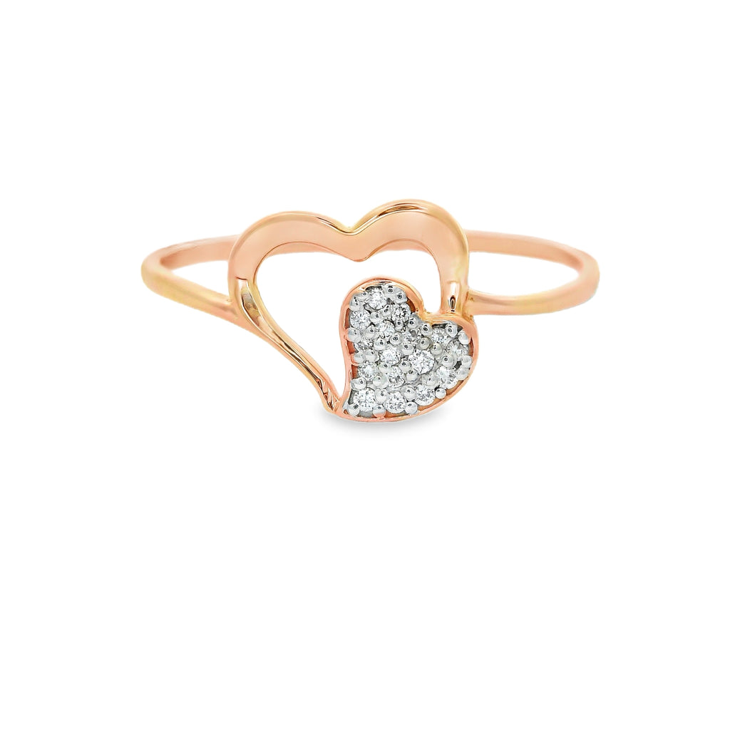 The Luminous Twin Heart Ring  -RGD358