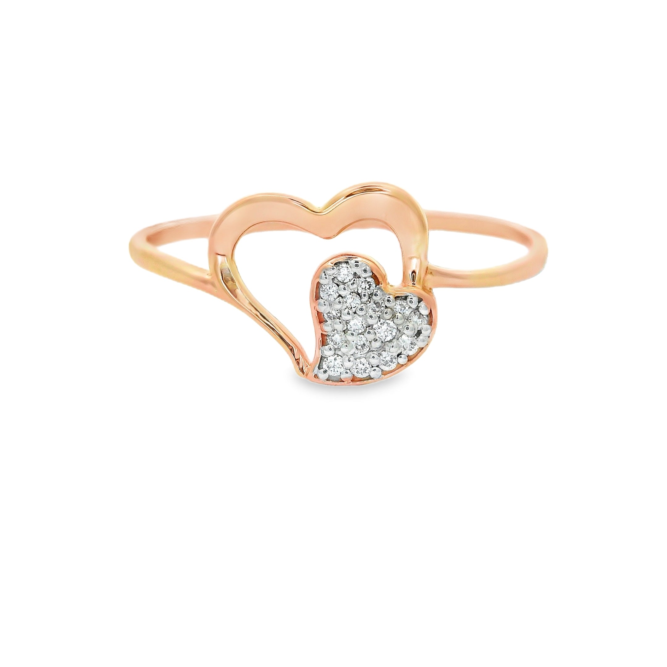 The Luminous Twin Heart Ring  -RGD358