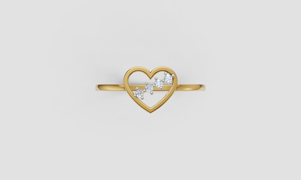 Love Halo Heart Ring   -RGD181
