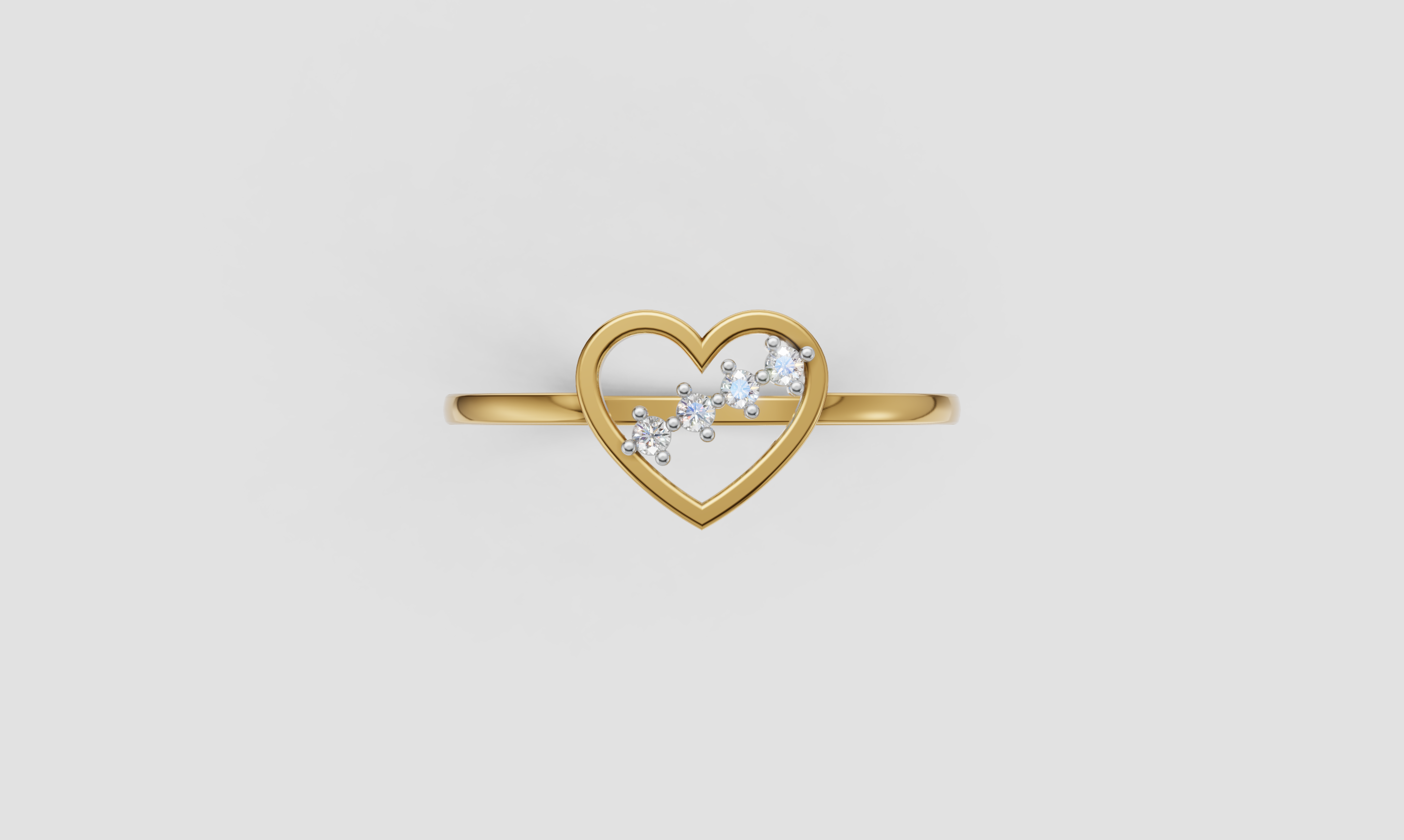 Love Halo Heart Ring   -RGD181