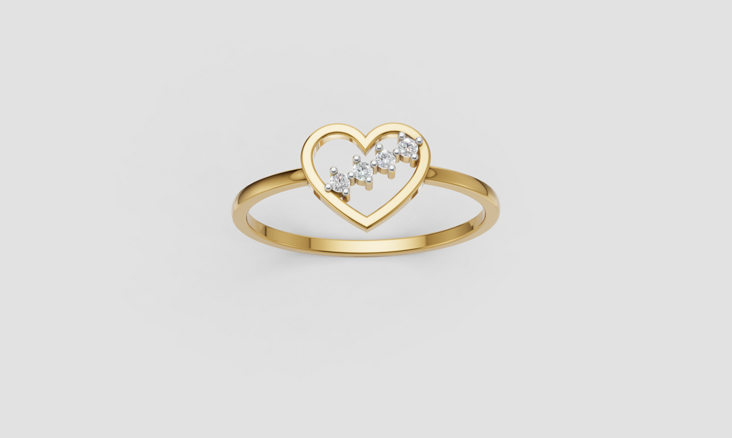 Love Halo Heart Ring   -RGD181