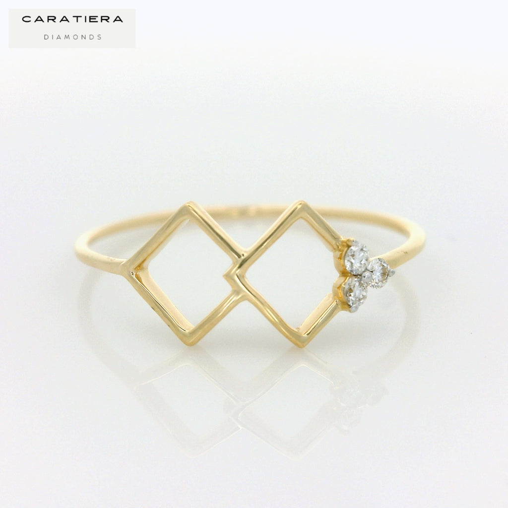 Twin Rhombus Bloom  Ring  -RGD2