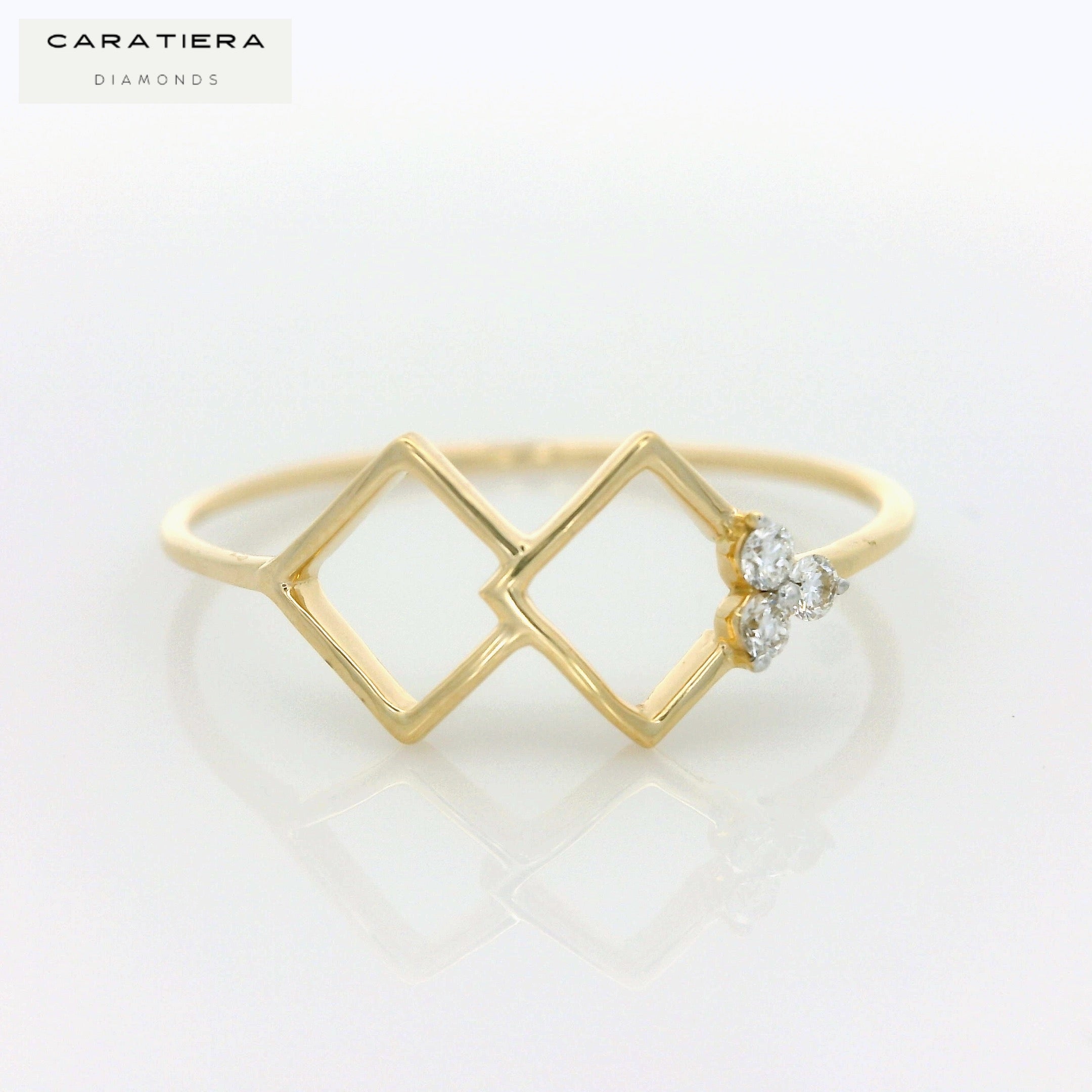 Twin Rhombus Bloom  Ring  -RGD2