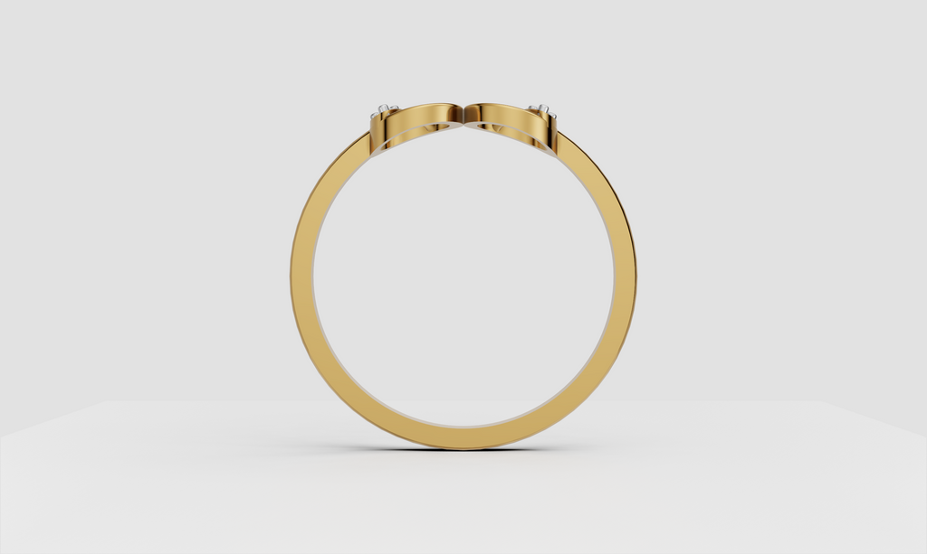 Twin Circle Spark Ring   - RGD248