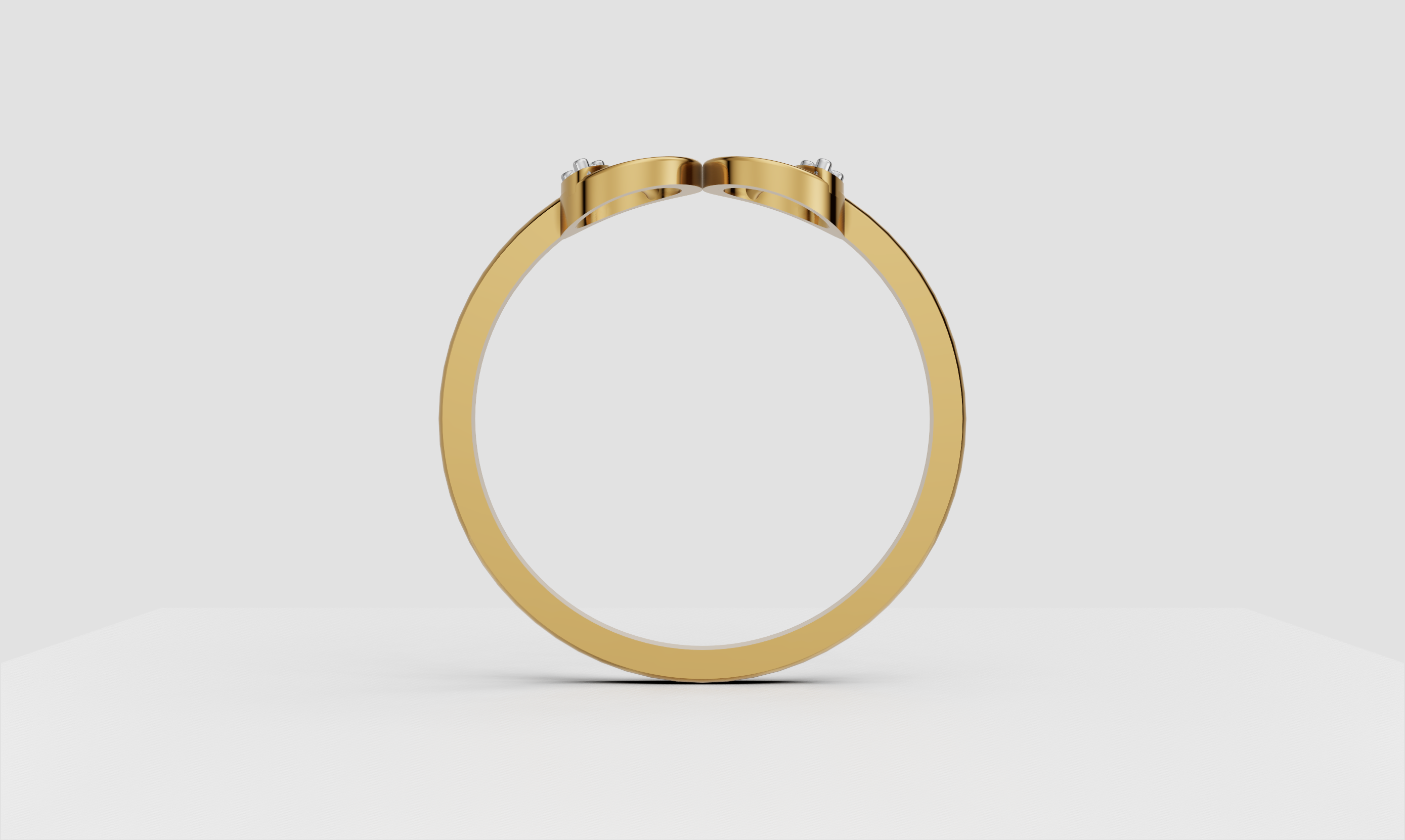 Twin Circle Spark Ring   - RGD248