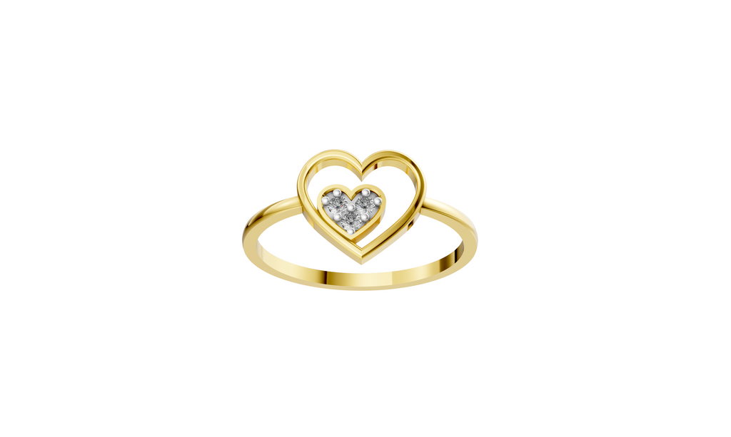 Triple Radiance Heart Ring- RGD266