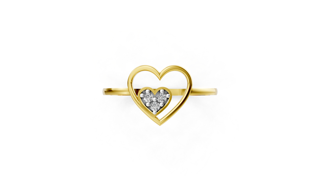 Triple Radiance Heart Ring- RGD266