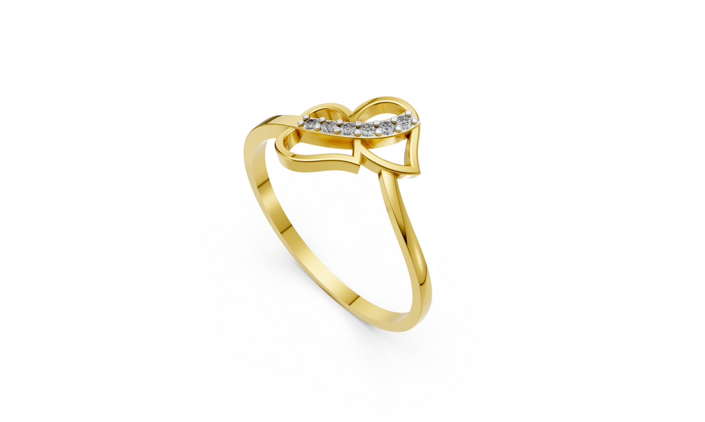 Six Spark Heart Ring -RGD267