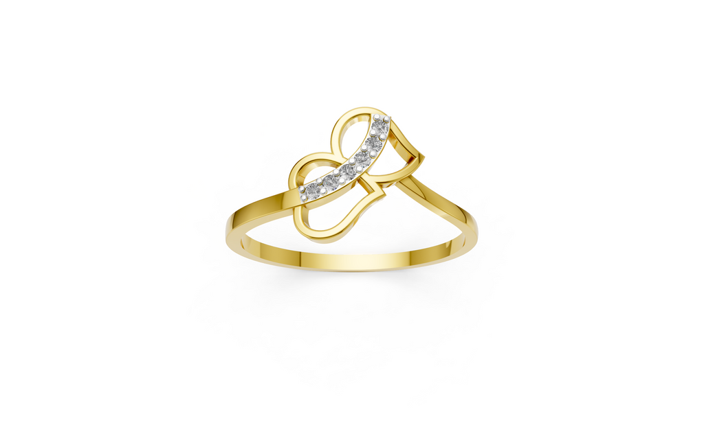 Six Spark Heart Ring -RGD267