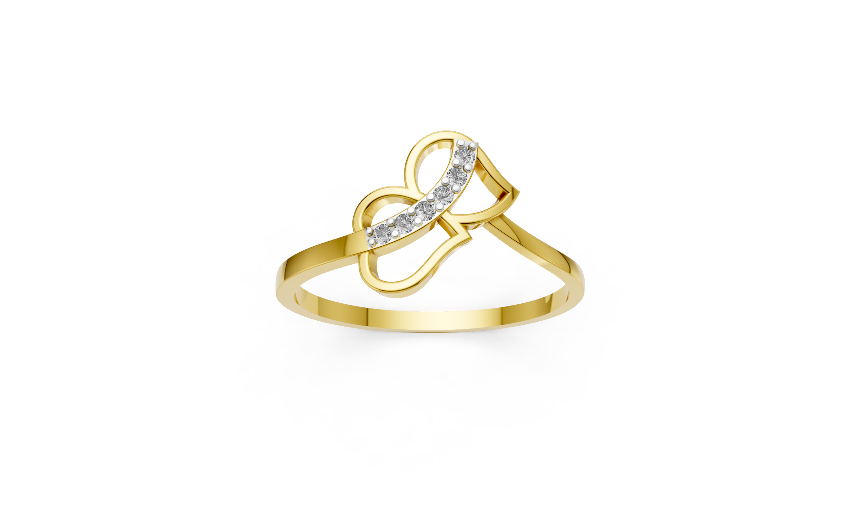 Six Spark Heart Ring -RGD267