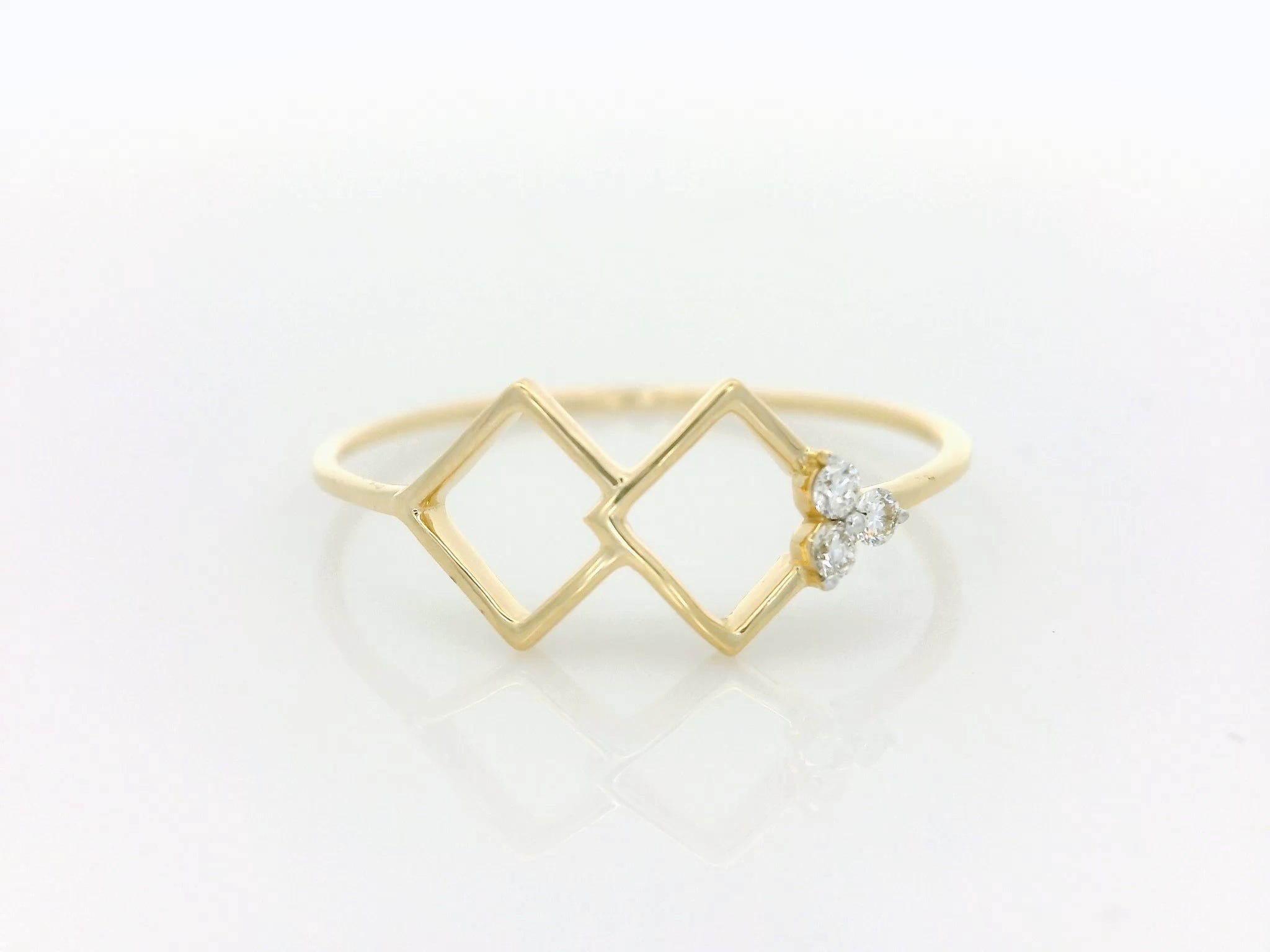 Twin Rhombus Bloom  Ring  -RGD2